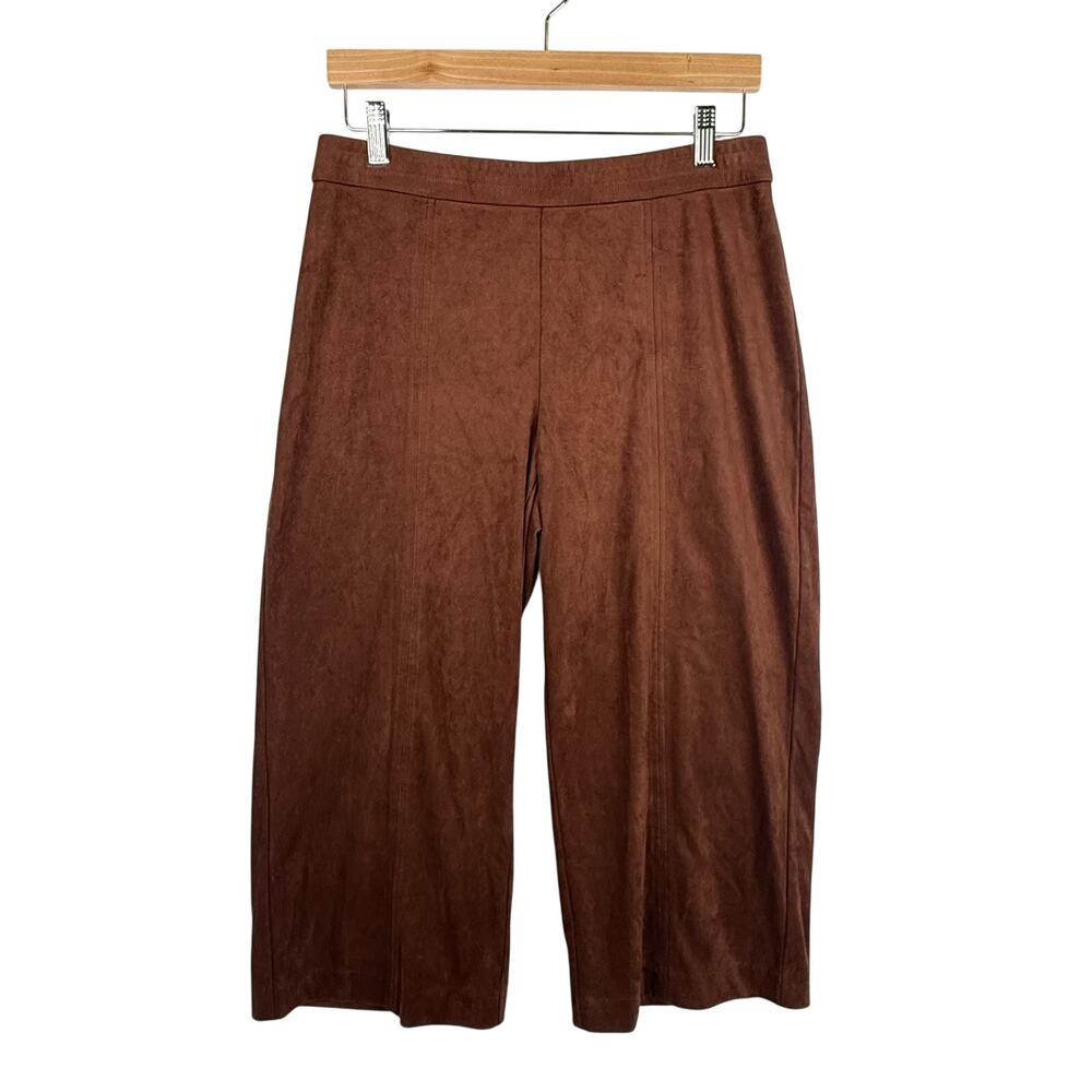 J. Jill Wearever Collection Brown Wide Leg Suede Feel Pants S Petite